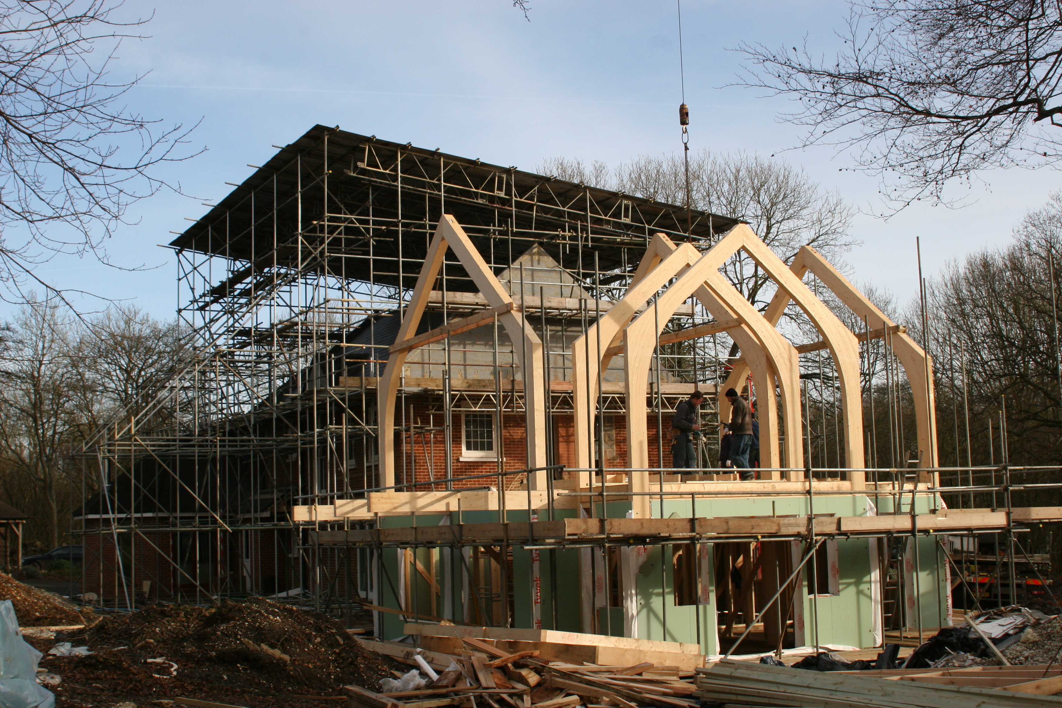 Structure of country house extension