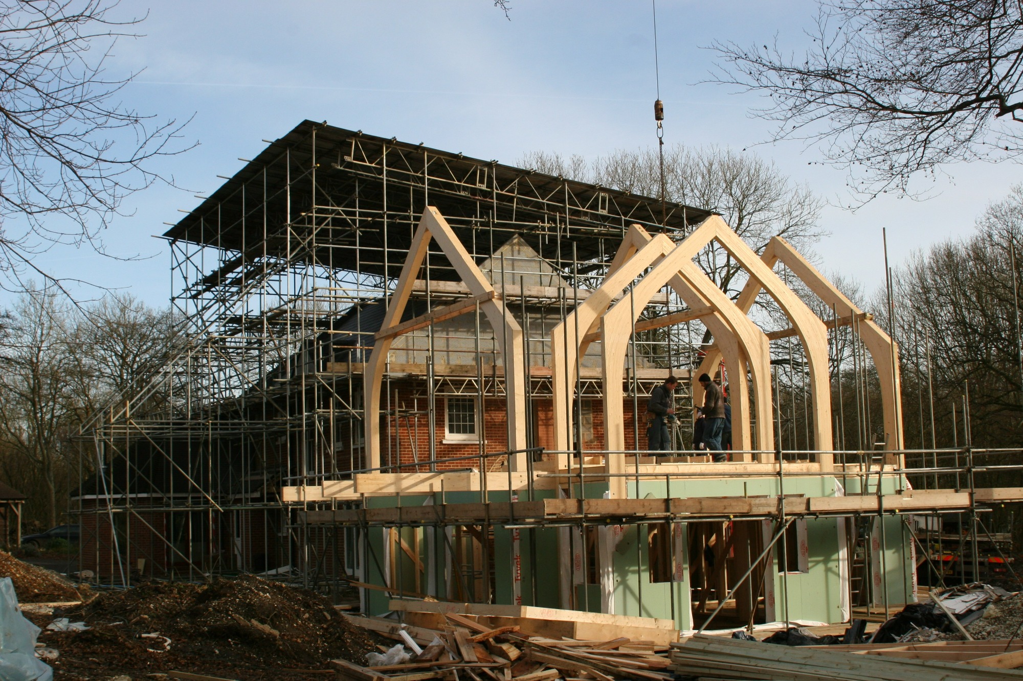 Large country house structure extension