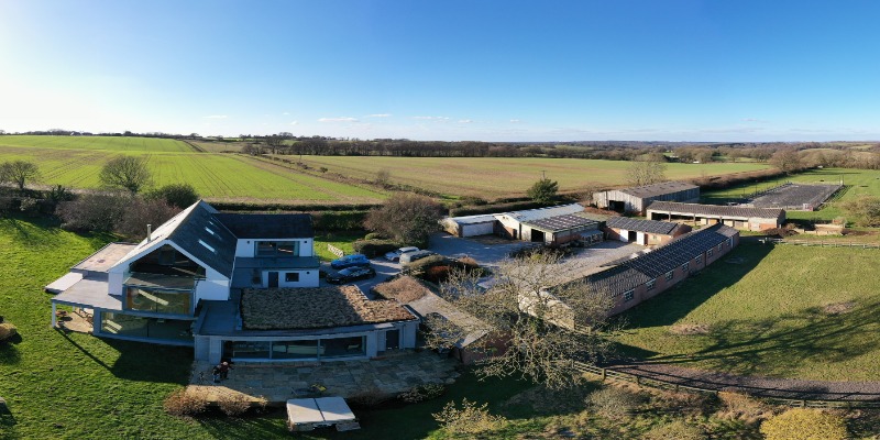 Warrenside farm exterior with solar panels